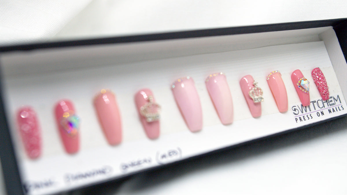 PINK THINGS SWITCHEM PRESS ON NAILS