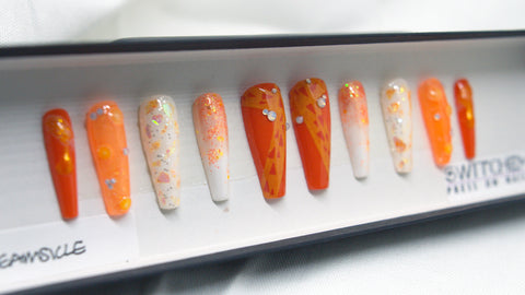 CREAMSICLE SWITCHEM PRESS ON NAILS