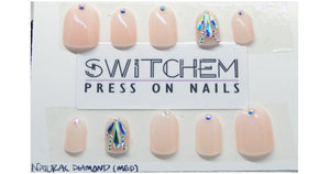 NATURAL DIAMOND SHORT SWITCHEM PRESS ON NAILS