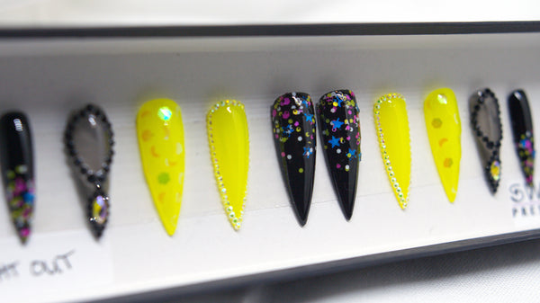 NEON NIGHT OUT SWITCHEM PRESS ON NAILS