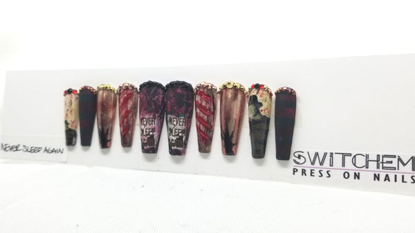 NEVER SLEEP AGAIN SWITCHEM PRESS ON NAILS