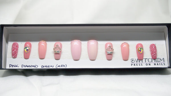 PINK DIAMOND QUEEN SWITCHEM PRESS ON NAILS