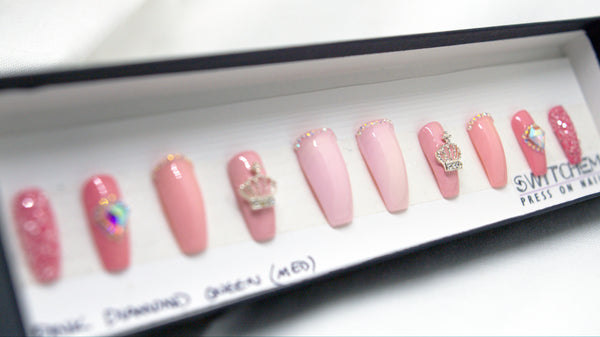 PINK DIAMOND QUEEN SWITCHEM PRESS ON NAILS