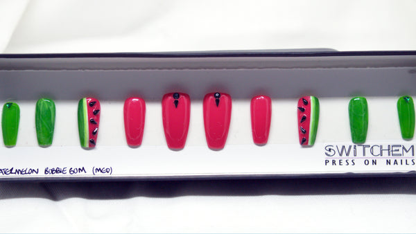 WATERMELON BUBBLEGUM SWITCHEM PRESS ON NAILS