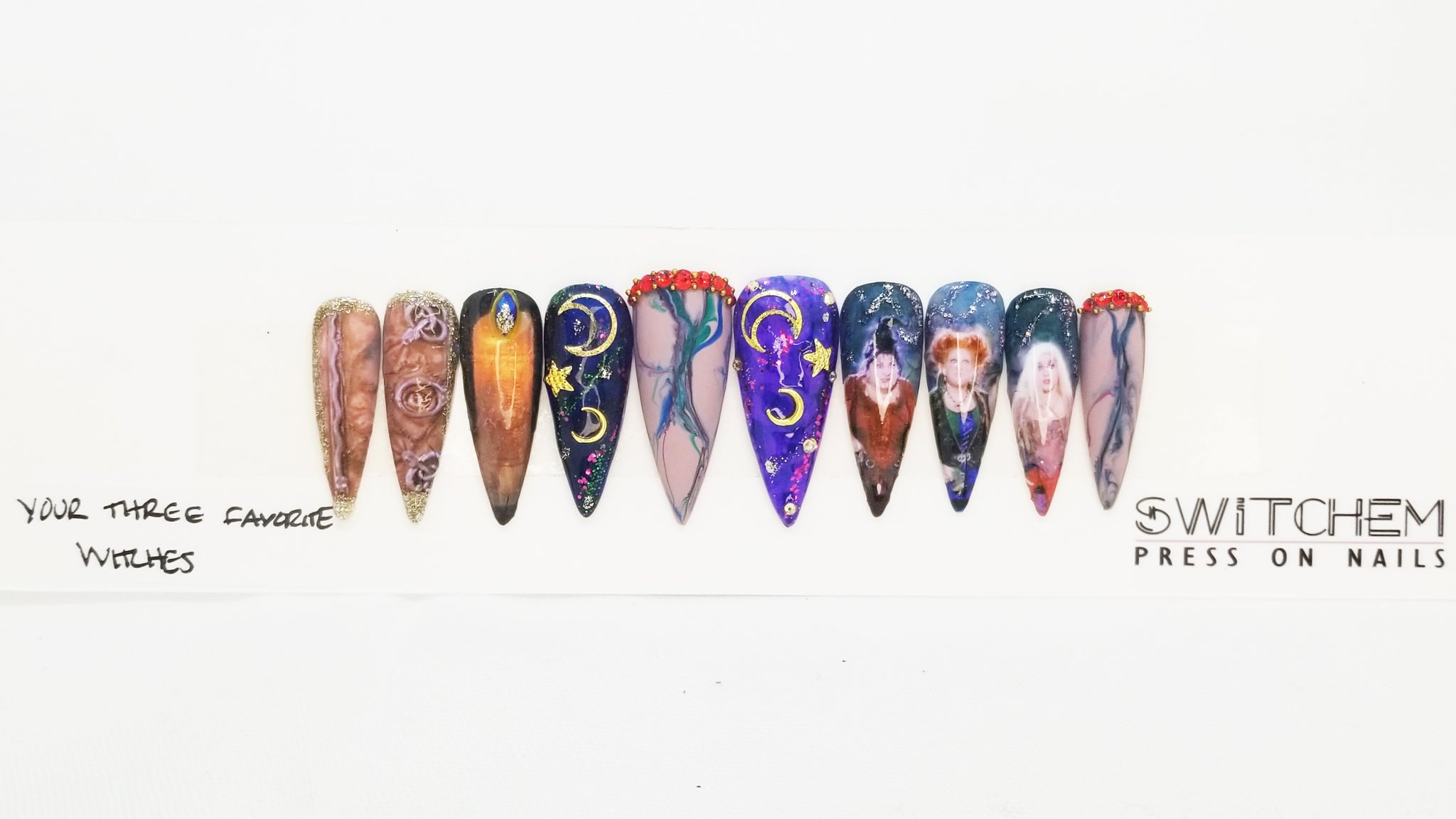 YOUR THREE FAVORITE WITCHES SWITCHEM PRESS ON NAILS